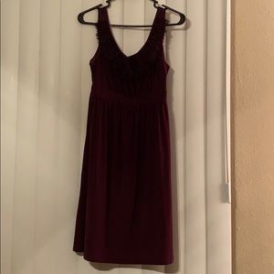 A line dress with neck detail